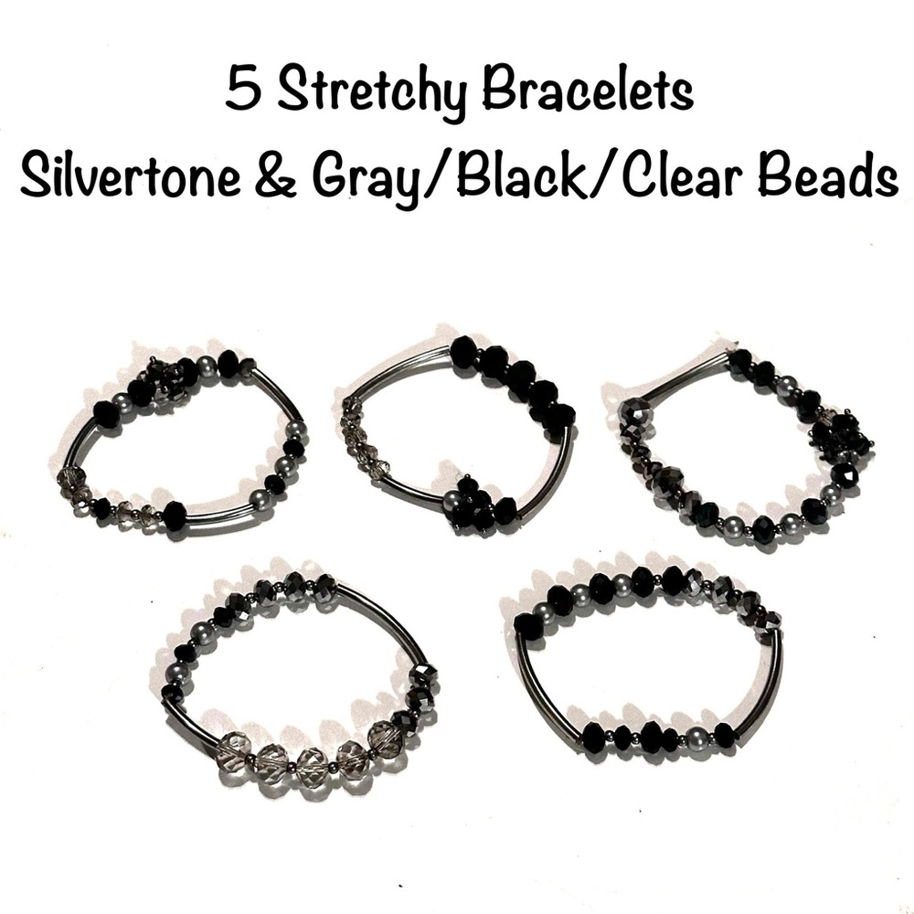 5/$15💥 Five Stretchy Bracelet Jewelry Bundle Lot Beads